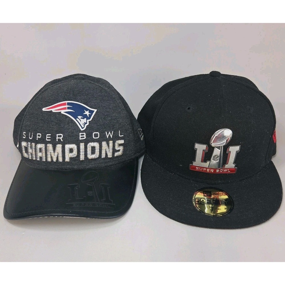New England Patriots Super Bowl LI New Era Hat Bundle 59FIFTY 7 3/8 & 9FORTY